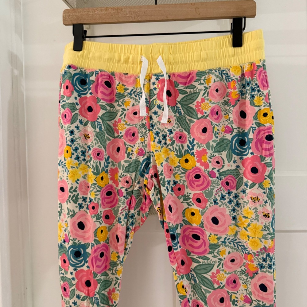 Little Sleepies Secret Garden Pajama Pants Womens Small Bamboo Floral Lunaluxe - Picture 2 of 4